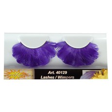 Wimpers veren paars