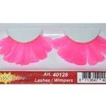 Wimpers veren roze