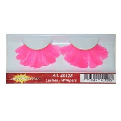 Wimpers veren roze