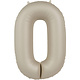 0 jaar folieballon Creamy Latte Mat Nude (86cm)