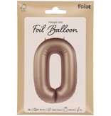 Folieballon Cijfer 0 Starlight Gold (86cm)