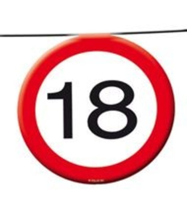 Vlaggenlijn verkeersbord '18'