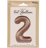 Folieballon Cijfer 2 Starlight Gold (86cm)