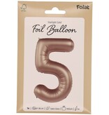 Folieballon Cijfer 5 Starlight Gold (86cm)