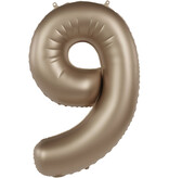 Folieballon Cijfer 9 Starlight Gold (86cm)