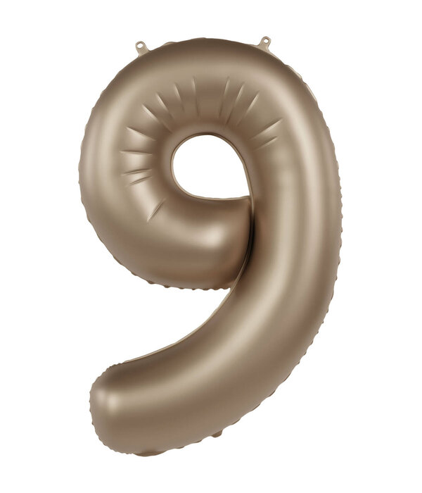 Folieballon Cijfer 9 Starlight Gold (86cm)