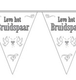 Vlaggenlijn leve het bruidspaar