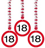 Hangdecoratie verkeersbord 18
