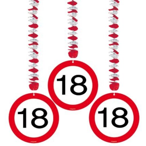 Hangdecoratie verkeersbord 18