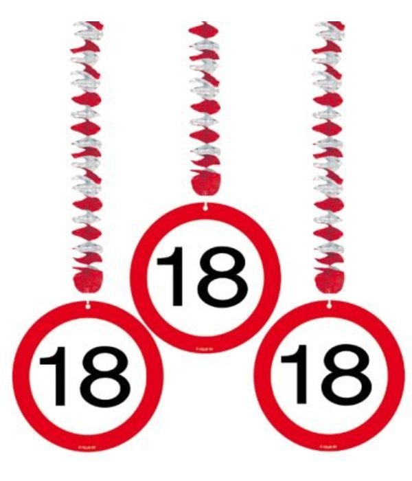 Hangdecoratie verkeersbord 18