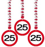 Hangdecoratie verkeersbord '25'