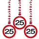 Hangdecoratie verkeersbord '25'