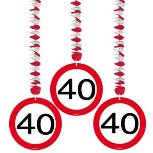 Hangdecoratie verkeersbord '40'