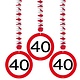 Hangdecoratie verkeersbord '40'