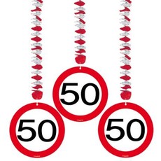 Hangdecoratie verkeersbord '50'