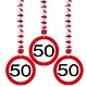 Hangdecoratie verkeersbord '50'