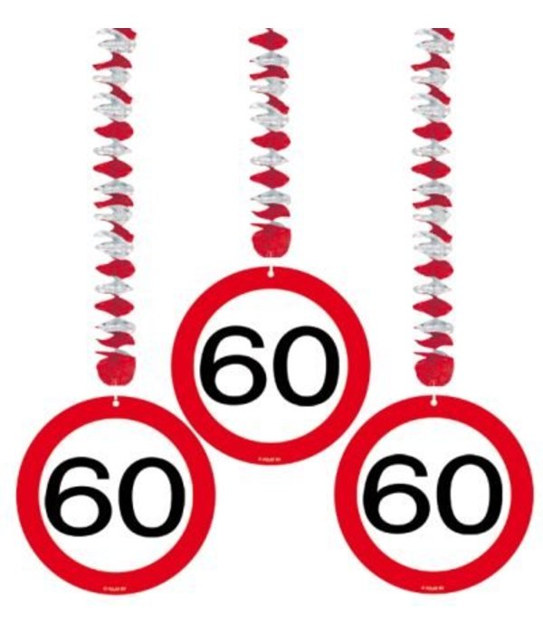 Hangdecoratie verkeersbord '60'