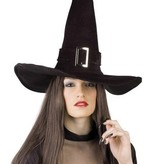 Heksenhoed met gesp volwassen