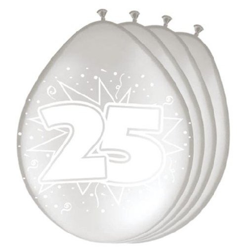 Ballonnen zilver 25 jaar