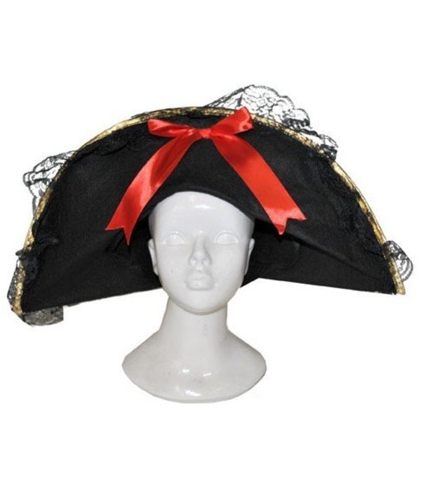 Piratenhoed Sparrow met rood lint