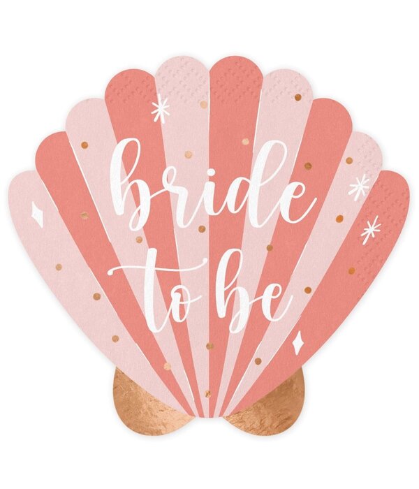 Servetten Bride To Be Schelp (20st)