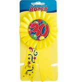 Rozet ballon 30 geel