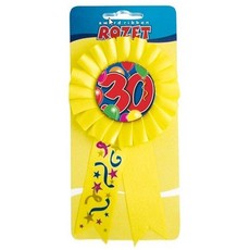 Rozet ballon 30 geel