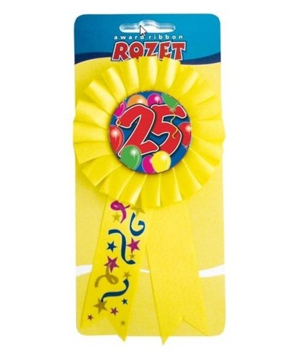 Rozet 25 geel