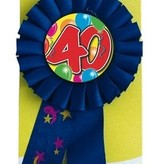 Rozet ballon 40 blauw