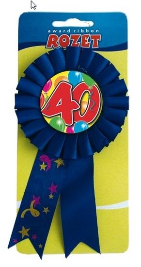Rozet ballon 40 blauw