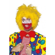 Pruik clown geel