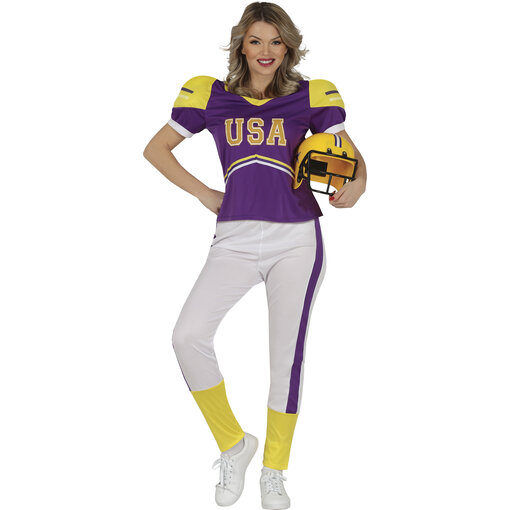 American Football Kostuum Vrouw Purple