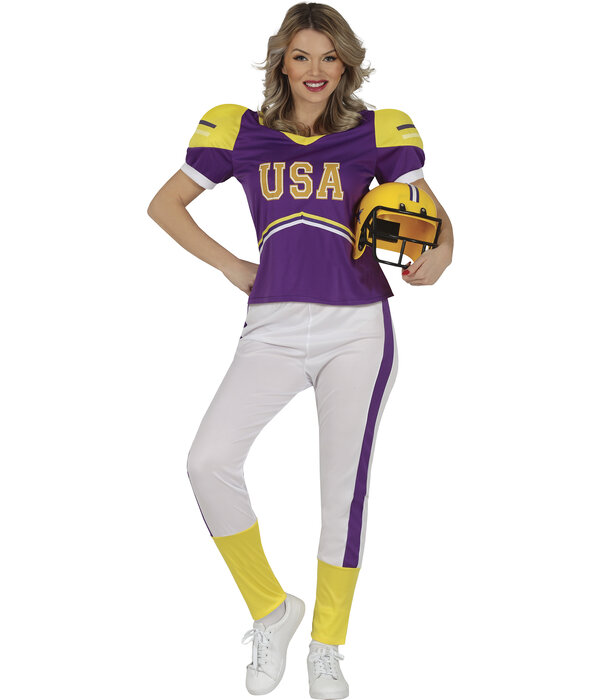 American Football Kostuum Vrouw Purple