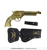 Revolver Met Holster Goud (29cm)