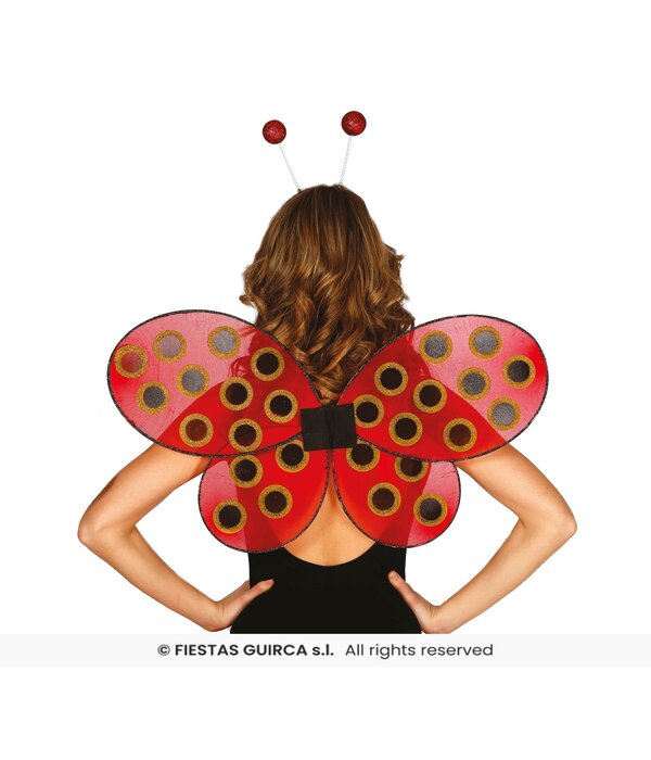 Lieveheersbeestje Vleugels Glitter (52x43cm)