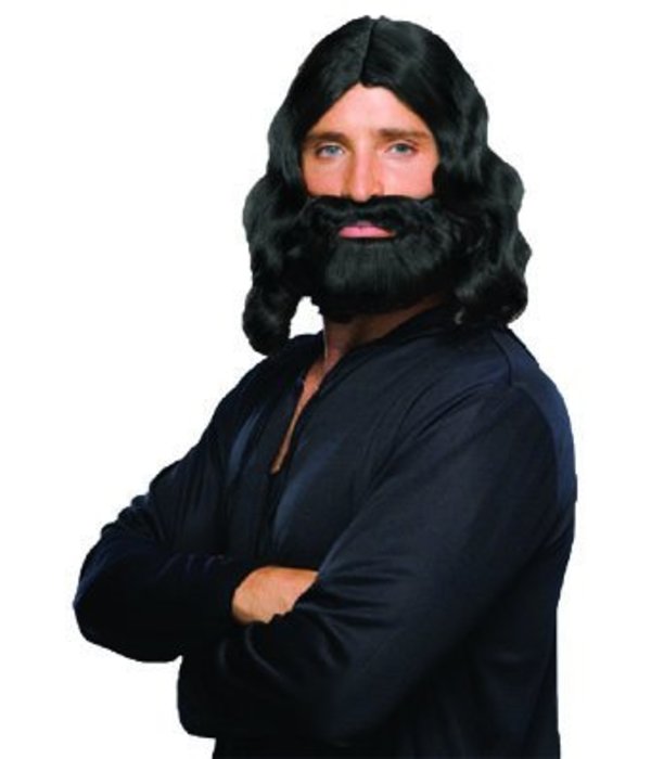 Pruik Holy man zwart