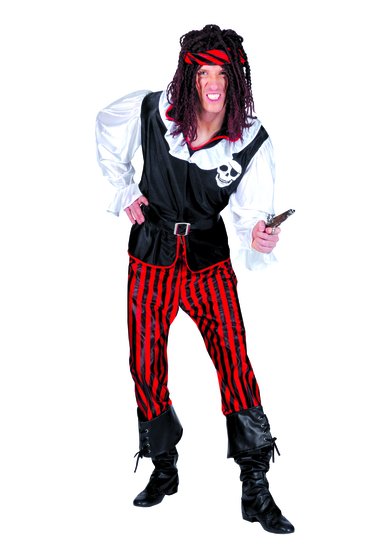 Piratenpak man 4-delig afbeelding