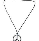 Peace ketting zilver