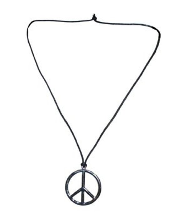Peace ketting zilver