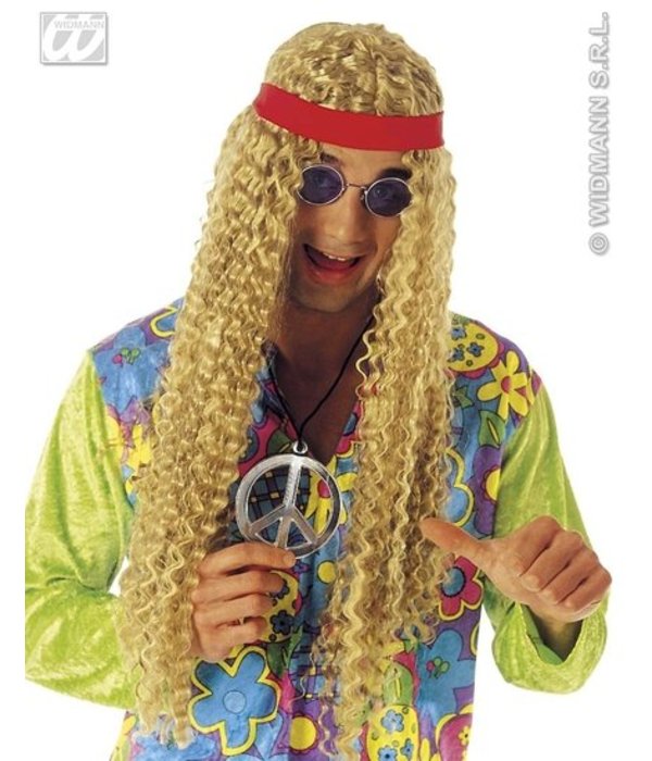 Hippie pruik met hoofdband