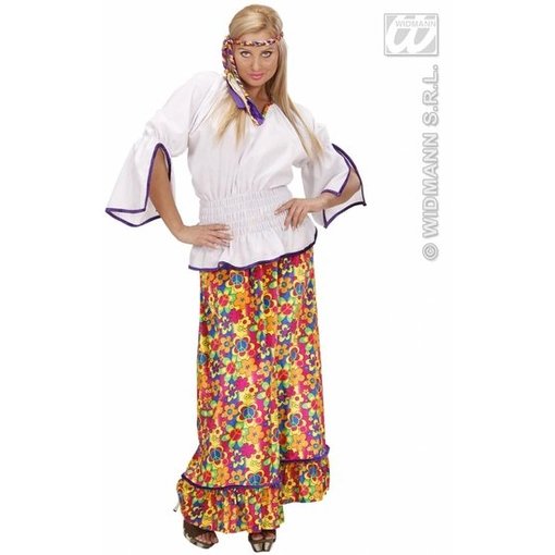 Hippie kostuum fluweel vrouw Andromeda