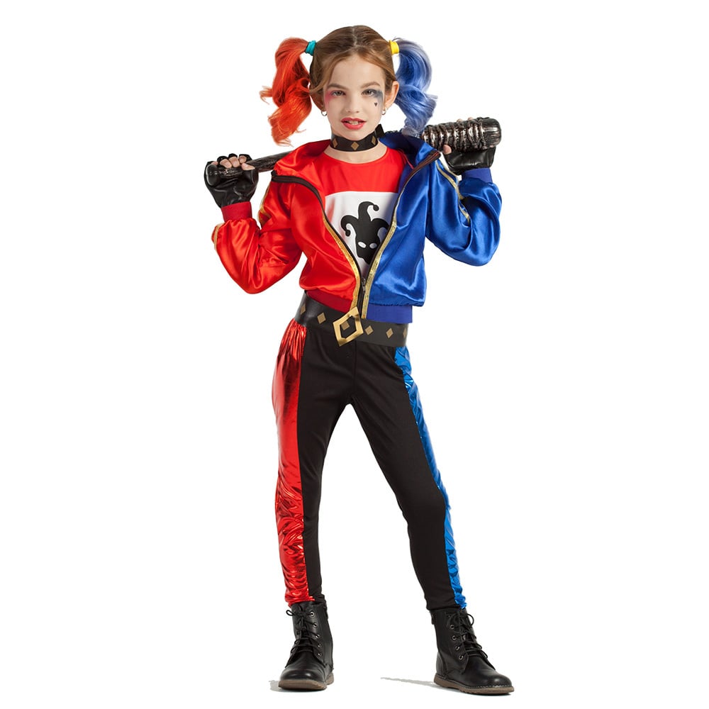 Boland - Kostuum Jester Fatale (5-6 jaar) - Kinderen - Bekend personage - Halloween - Carnaval - Horror