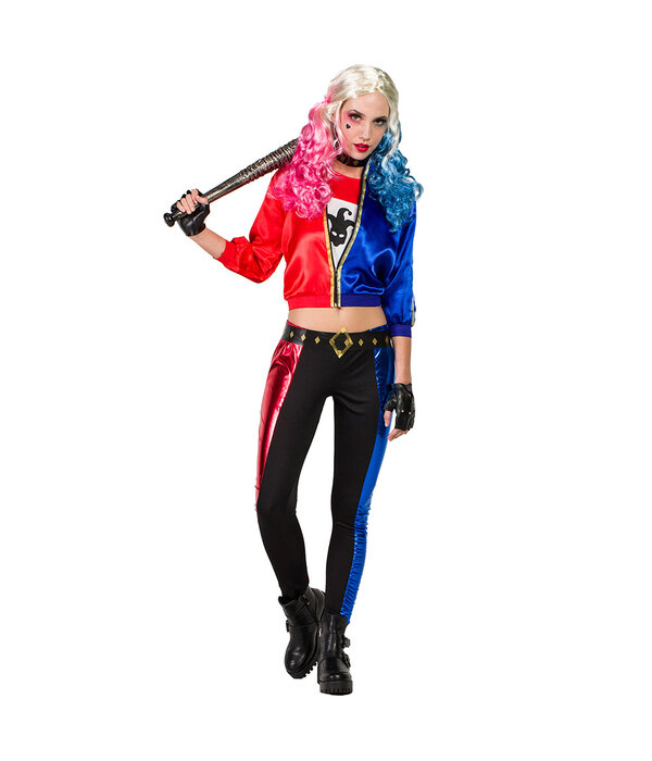 Harley Quinn Kostuum Dames Fatale Blauw/Rood