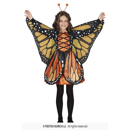 Meisjeskostuum Vlinder met Vleugels Oranje