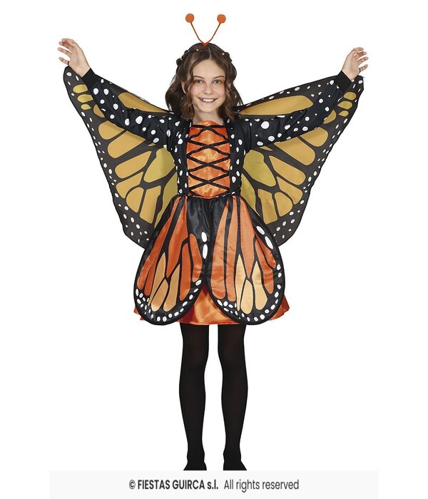 Meisjeskostuum Vlinder met Vleugels Oranje