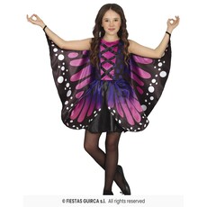 Kostuum Vlinder met Vleugels Roze/Paars Meisje