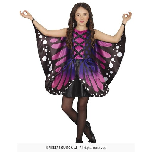 Kostuum Vlinder met Vleugels Roze/Paars Meisje