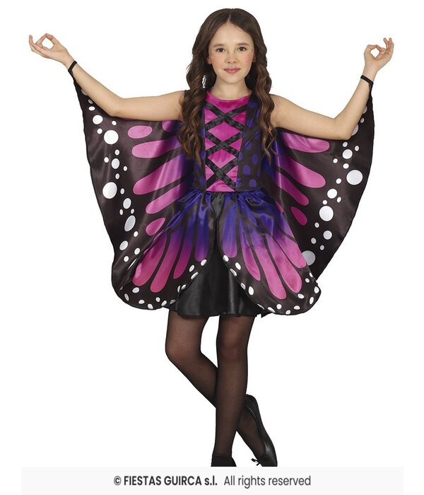 Kostuum Vlinder met Vleugels Roze/Paars Meisje