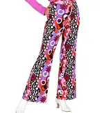 Flared Broek Paars 70's Groovy Dames