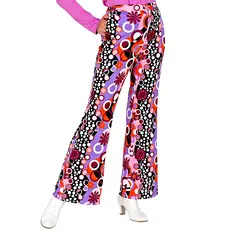 Flared Broek Paars 70's Groovy Dames